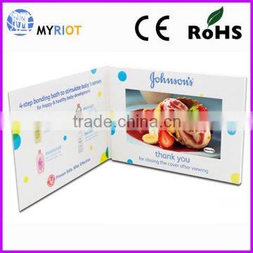 Advertising promotional gift digital video greeting card