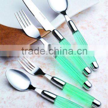 Plastic handle Stainless steel cutlery set