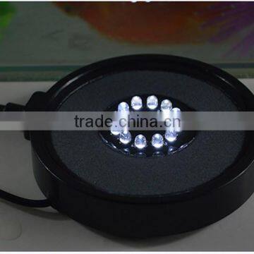 Aquarium decoration accessory 12v waterproof underwater fish lamp air stone oxygen disk bubble light