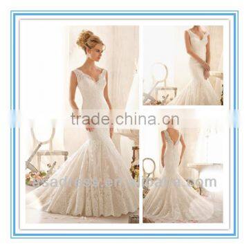 WDBG-2605 Embroidered Gorgeous Mermaid Lace Wedding Dresses from China