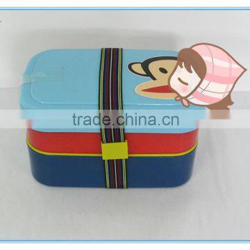 Colorful plastic lunch box pp 2 layer lunch box container $4$ bento lunch box