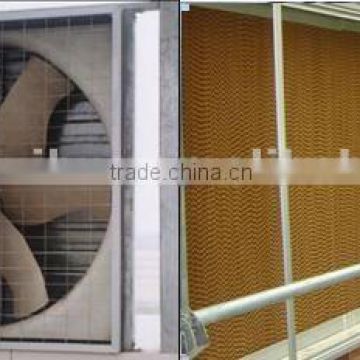 Wet Pad-exhaust fan Cooling Ventilation System for greenhouse