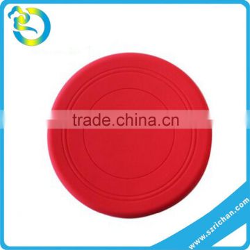 Colorful Custom Round Shapes Soft Pet Frisbee Food Grade Silicone Dog Training Flying Disc