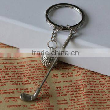 Metal golf ball keychain for promotion ,gift