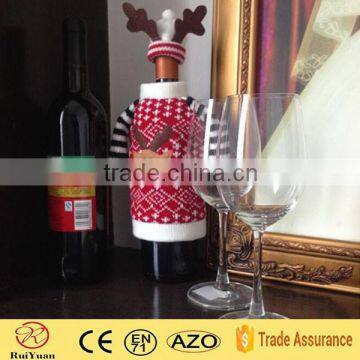 Reindeer sweater with hat design wine bottle sleeve for christmas season promotion                        
                                                Quality Choice