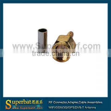 SMA plug Connector Crimp for Cable RG174/316/188 Ham radio china