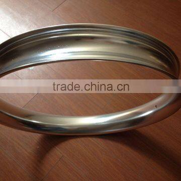 U Profile 21" x 2.50" Silver Motorcycle no Drill Wheel Rims