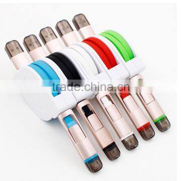 2016 New Portable Retractable Extensible Fast Charging Charger Data Transfer USB Cable for iphone 6s for Samsung s7