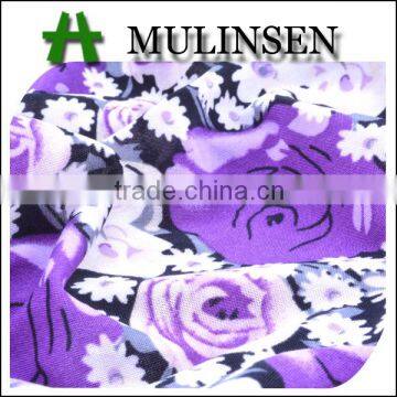 Shaoxing garment printed flower polyester spandex knitting fabric