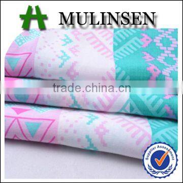 Shaoxing textile woven latest dress designs 60s rayon printed fabric