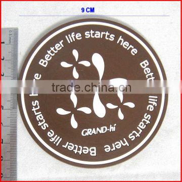 Non-phthalates and lead free soft PVC cup mat with custom logo