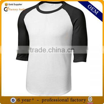 OEM blank sublimation baseball t shirt