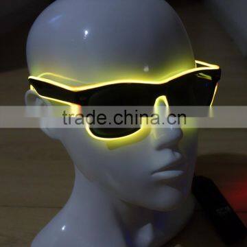 "Polar light 2"2.2mm EL WIRE AAX2PCS 3V Battery INVERTER Yellow EL sunglasses