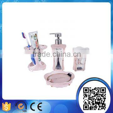 Dongguan factory produce high quality polyresin bathroom accessories set