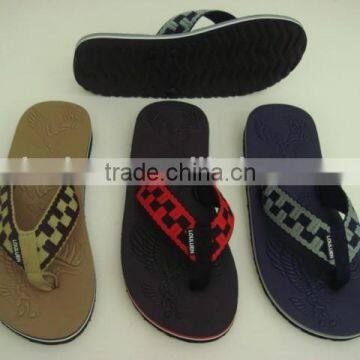 663 LOULUEN Fabric Strap Flip Flops Beach Slippers For Man photo-4