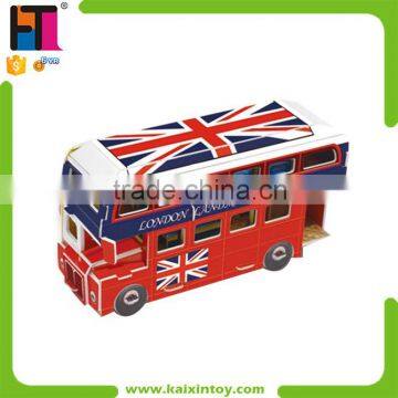 21 PCS London Bus Cheap Educational 3d DIY Puzzle