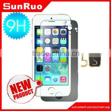 Latest in 2013! Factory price 9H professional tempered glass screen protectors for iphone 5S in China