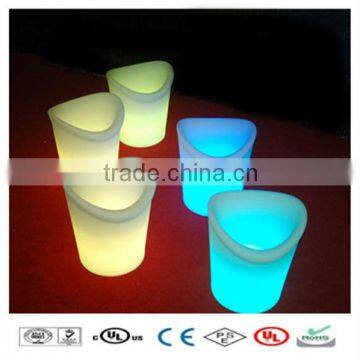 LED Lighting Colorful bar beer cooler plastic led wedding ice buckets