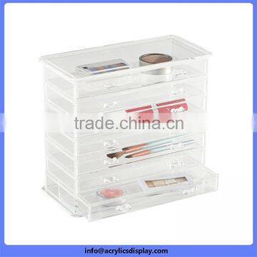 China manufacture useful clear 6 tiers acrylic makeup organizer