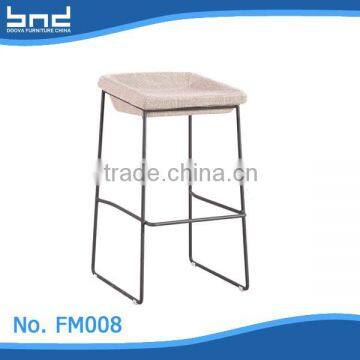 Fabric club bar high stool chair with footrest FM008