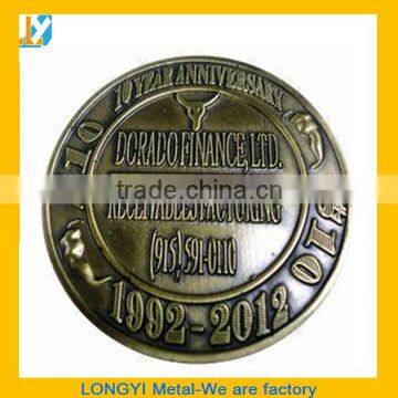 The most popular design custom metal logo gold /silver /bronze coin