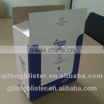 3ply E Flute Corrugated Custom Printed Colored Carton Paper Box With Logo