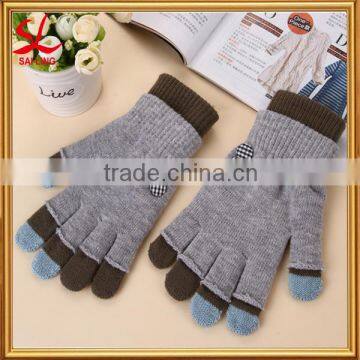 Jacquard Style Gloves Striped Touch Screen Gloves For Smart Phones Softextile Glove photo-3