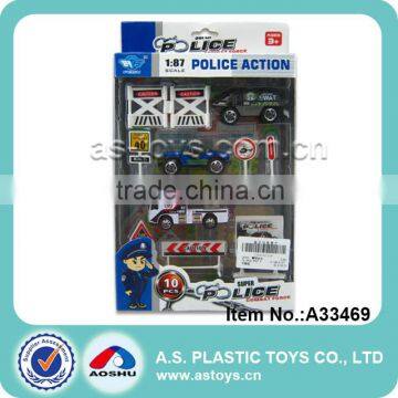 1:87 Scale police action toy police play set die cast construction toys