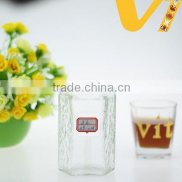 hexagonal shaped glass bottle wholesale