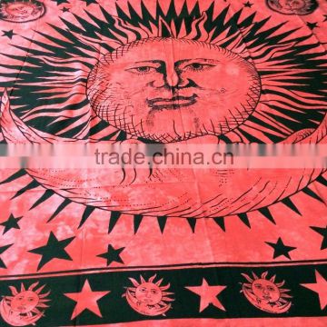 Indian Cotton Sun and Moon Tapestry Throw Wall Hanging Dorm decor