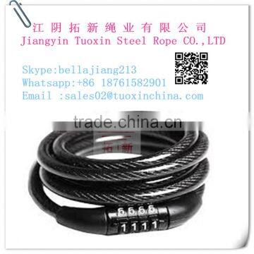 7x7 5mm pvc coated spring steel cable for password lock