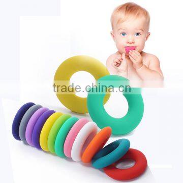 Silicone Teething Rings Chewable Jewelry Teether Soft Toys for Kids Silicone