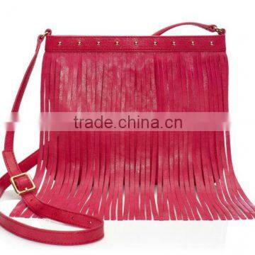 2014 Designer woman Leather Fringe Crossbody mini on the go bags