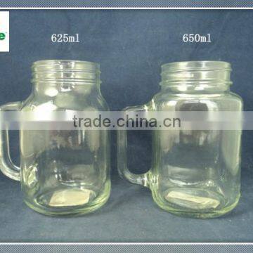 beverage beer mason jar with handle, glass jar glass mason jar wholesale