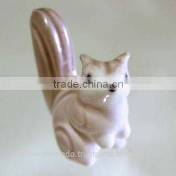 Japanese Arita ware (porcelain) incense stand, squirrel