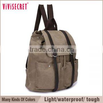 Japan and Korean Style Canvas School Backpack Travel Shoulder Bag photo-4