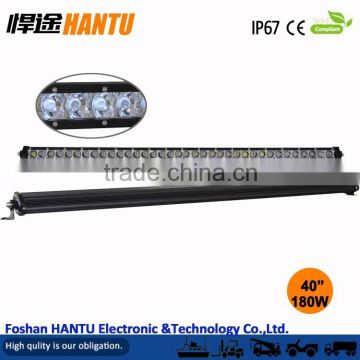 HANTU-Quality thin led light bar, 5w CRE E chip 180w 3D 37'' thin led light bar Grille car light model :HT-20180