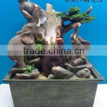 polyresin animal water fountain table elepant water fountain desktop fountain indoor water fountain