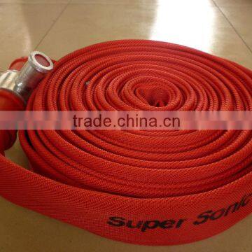 Red Color Polyester Filament Fire Fighting Hose photo-5