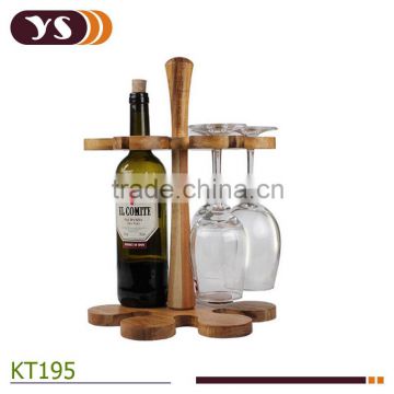 new style acacia wood wine glass holder