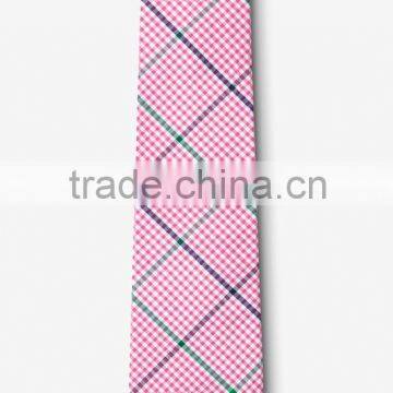 2016 latest plaid pattern cotton necktie and pocket square on sale