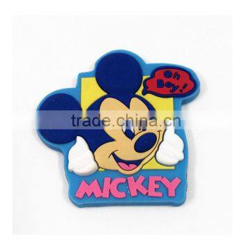 Cartoon style custom logo printed cheap custom die cut fridge magnet