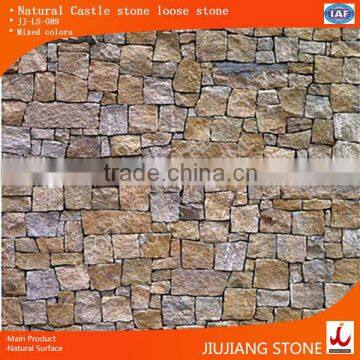 Popular yellow random stone with factory price for exterior wall construction