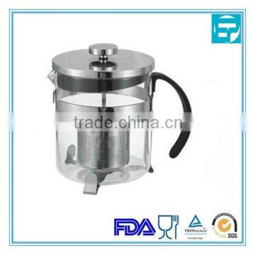 750ml borosilicate stainless steeel glass teapot with filter