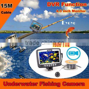 15M 4.3" Monitor Ice/Sea/Boat Fish Finder Video Recording DVR Underwater Fishing Camera