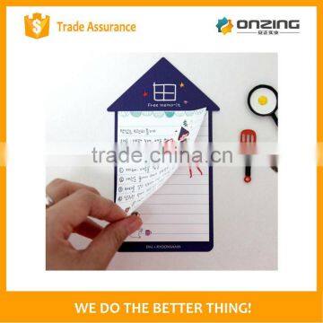 Onzing good quality house shaped sticky note with printing