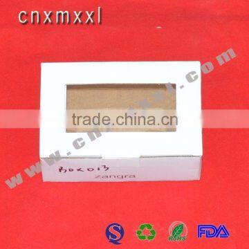 Square paper box with PVC window
