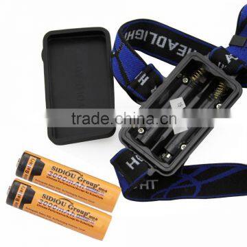 Sidiou Group 1800Lm XM-L T6 10W Focus LED Headlamp Light With 2 X 3.7V 3000mAh 18650 Rechargeable Battery and Battery Charger photo-4
