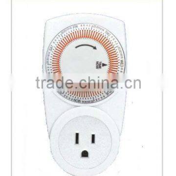 Weekly mechanical timer control with back up power