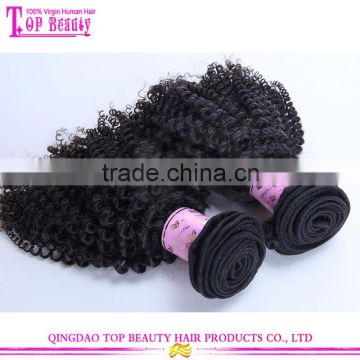 Qingdao Factory Wholesale Price Stocks Vrigin Brazilian Human Hair Afro Kinky Curly Kinky Curly Hair Weave